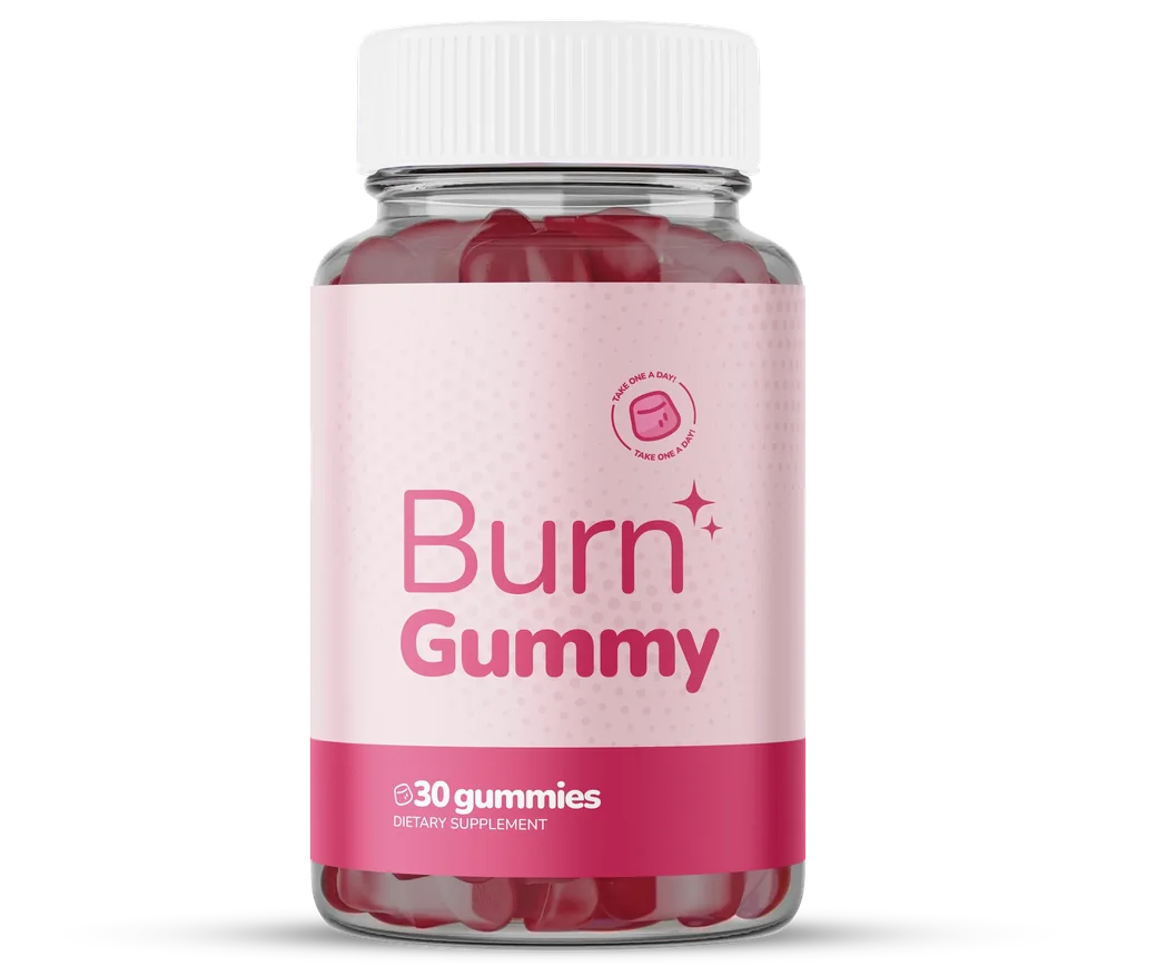 A single Burn Gummy bottle, front label, 30 gummies, dietary supplement